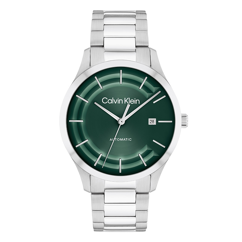 

Calvin Klein Часы Knight Wrist Watch Automatic Mechanical Movement Steel Strap 40mm Green Dial Unisex, Green
