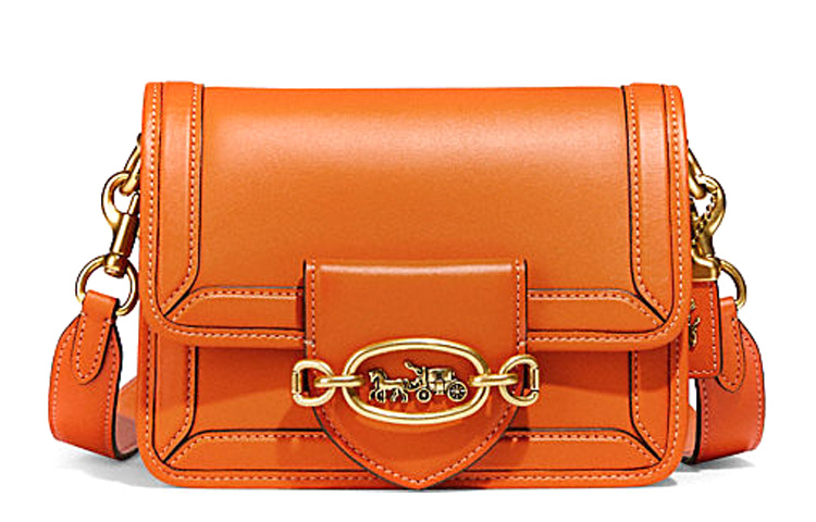 

Кожаная сумка hero cow, сумка через плечо, кросс-боди trumpets, женская, orange COACH