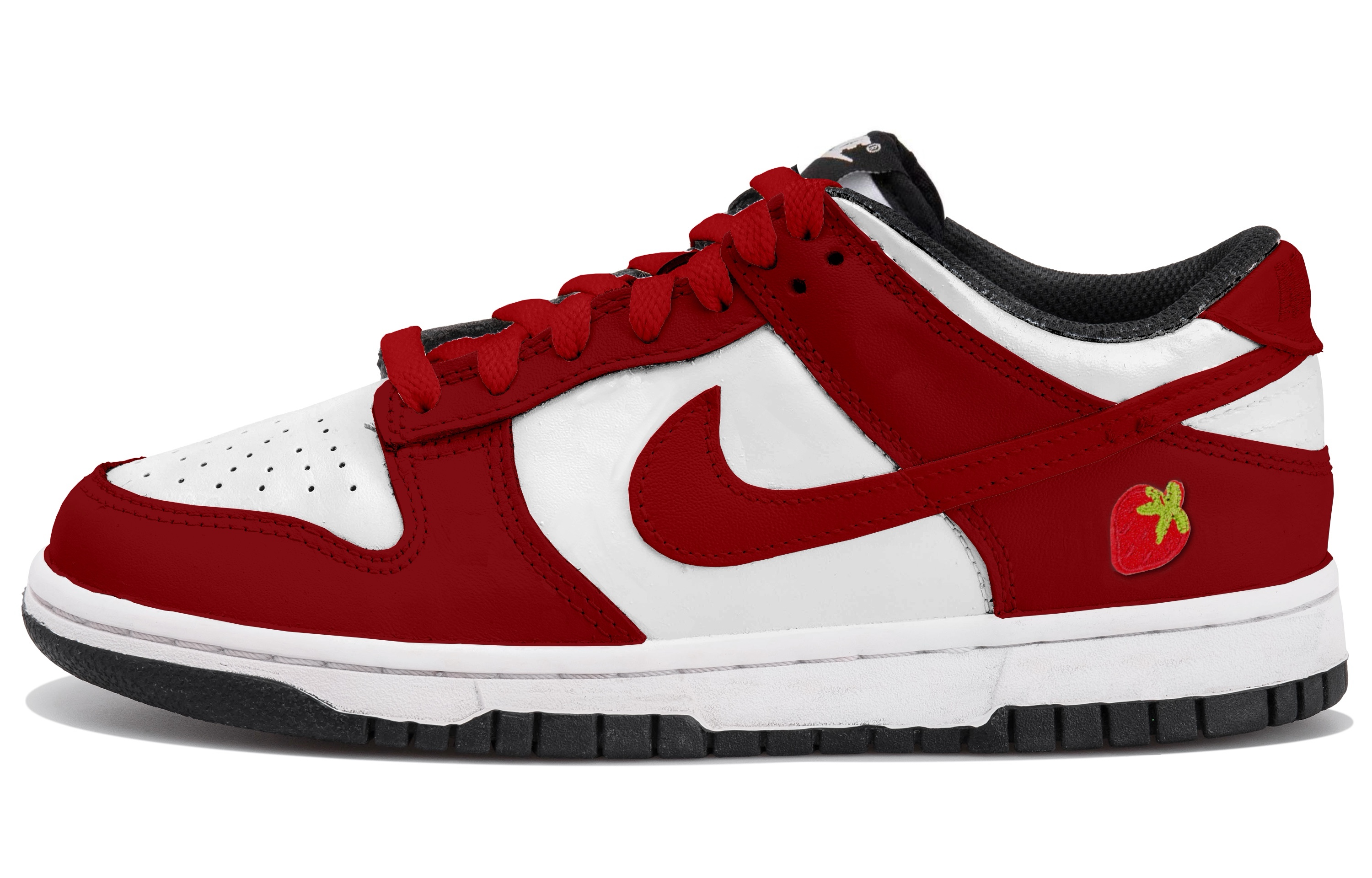 

Детские кроссовки для скейтбординга Dunk Anti Slip, износостойкие, низкие, для подростков Nike, белый/красный