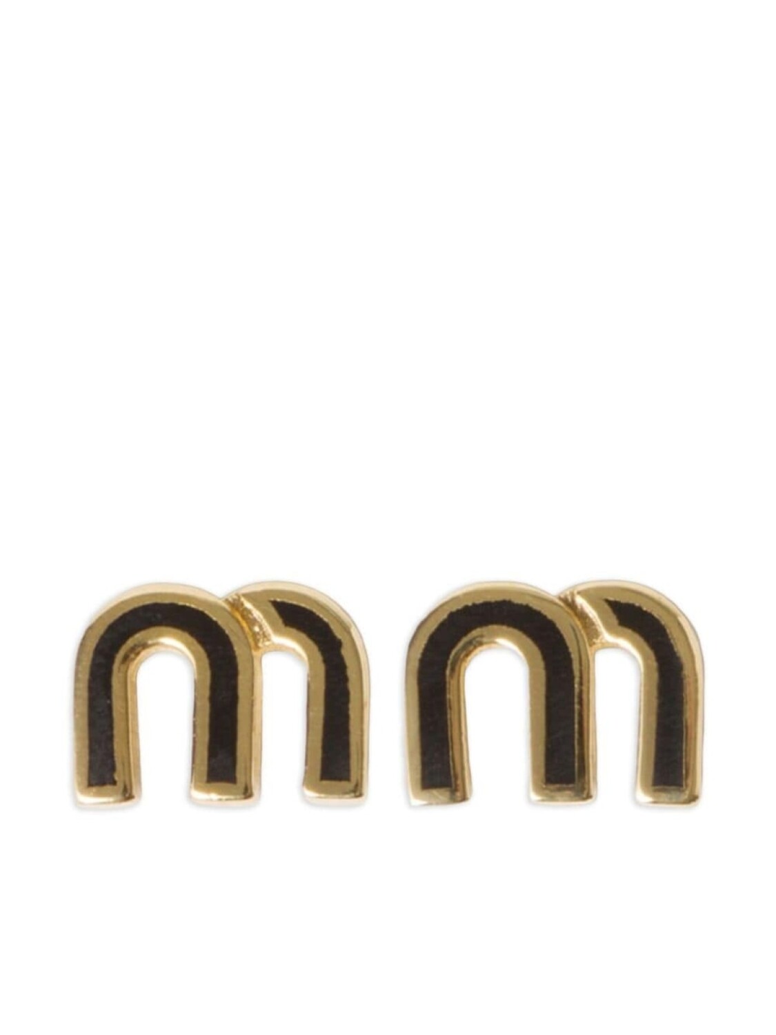 

Эмалированные серьги Miu Miu, золотой