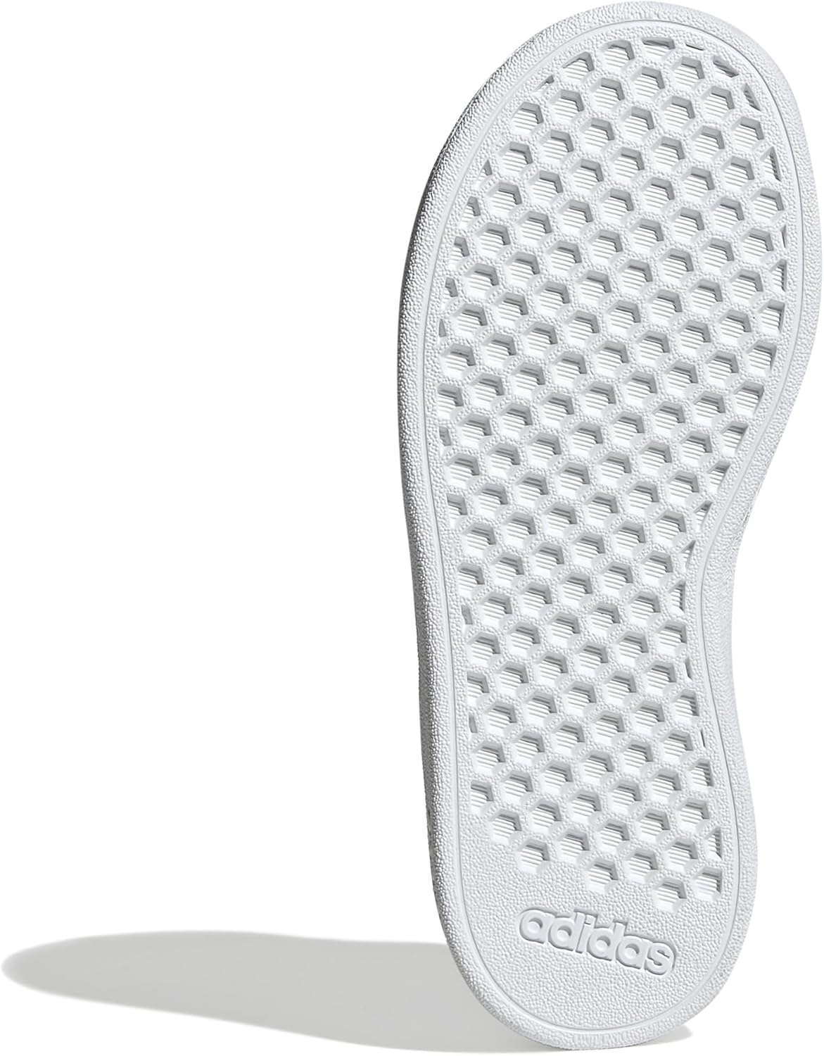 Детские кроссовки Adidas Grand Court 2.0 унисекс с эластичными шнурками и ремешком, белый/черный — фото 4