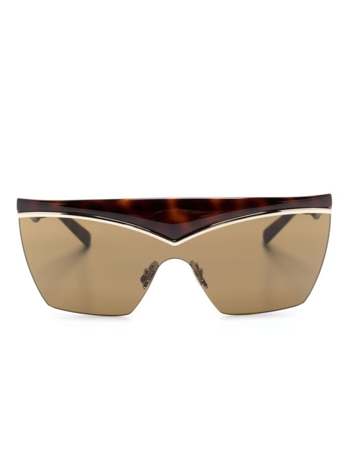 

Saint Laurent Eyewear солнцезащитные очки-маска, коричневый