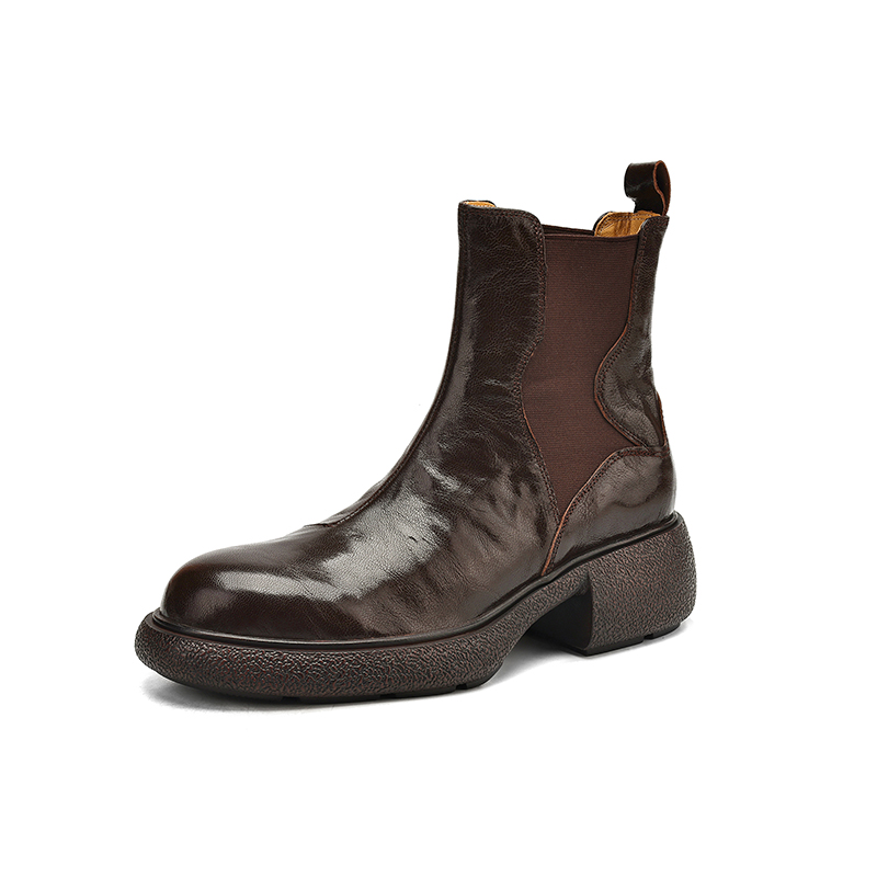 Ботинки Челси 5 см женские Yeezyy Reezy, Brown