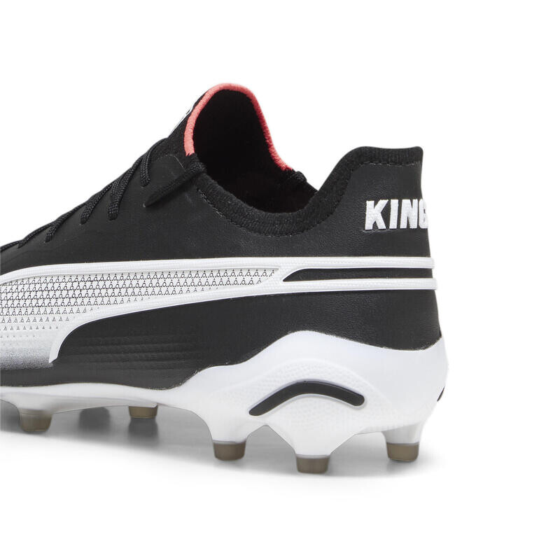 Бутсы KING ULTIMATE FG/AG для взрослых PUMA Черный Белый Огненная Орхидея Красный — фото 4