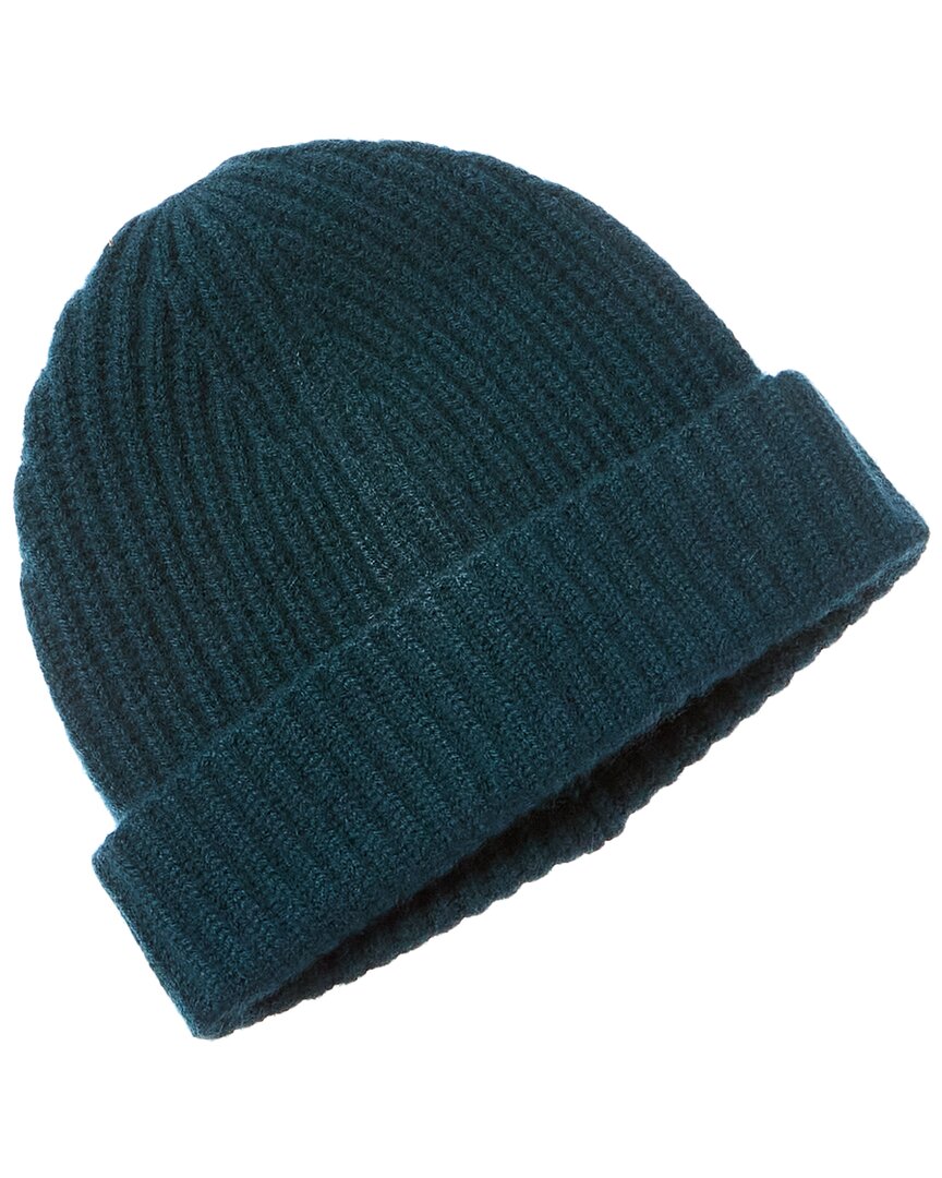 

Amicale Cashmere Толстая кашемировая шапка с манжетами в рубчик, зеленый