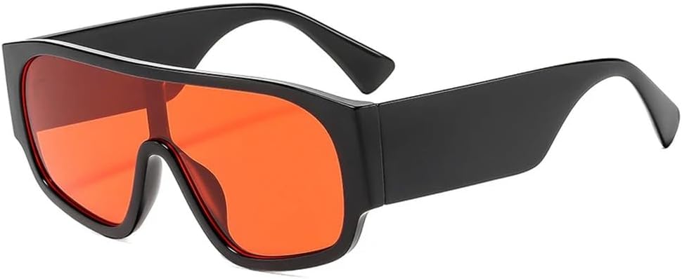 

Солнцезащитные очки UV400 - объемные цельные очки с широкими дужками в леопардовом панк-стиле для женщин и мужчин, для бега и занятий спортом на открытом воздухе UYPTK, Black Red