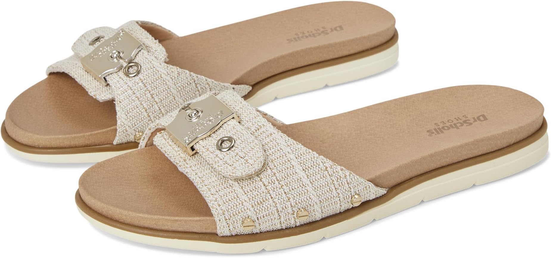 Сандалии Dr. Scholl's Nice Iconic Flat Sandal, цвет Light Gold Fabric