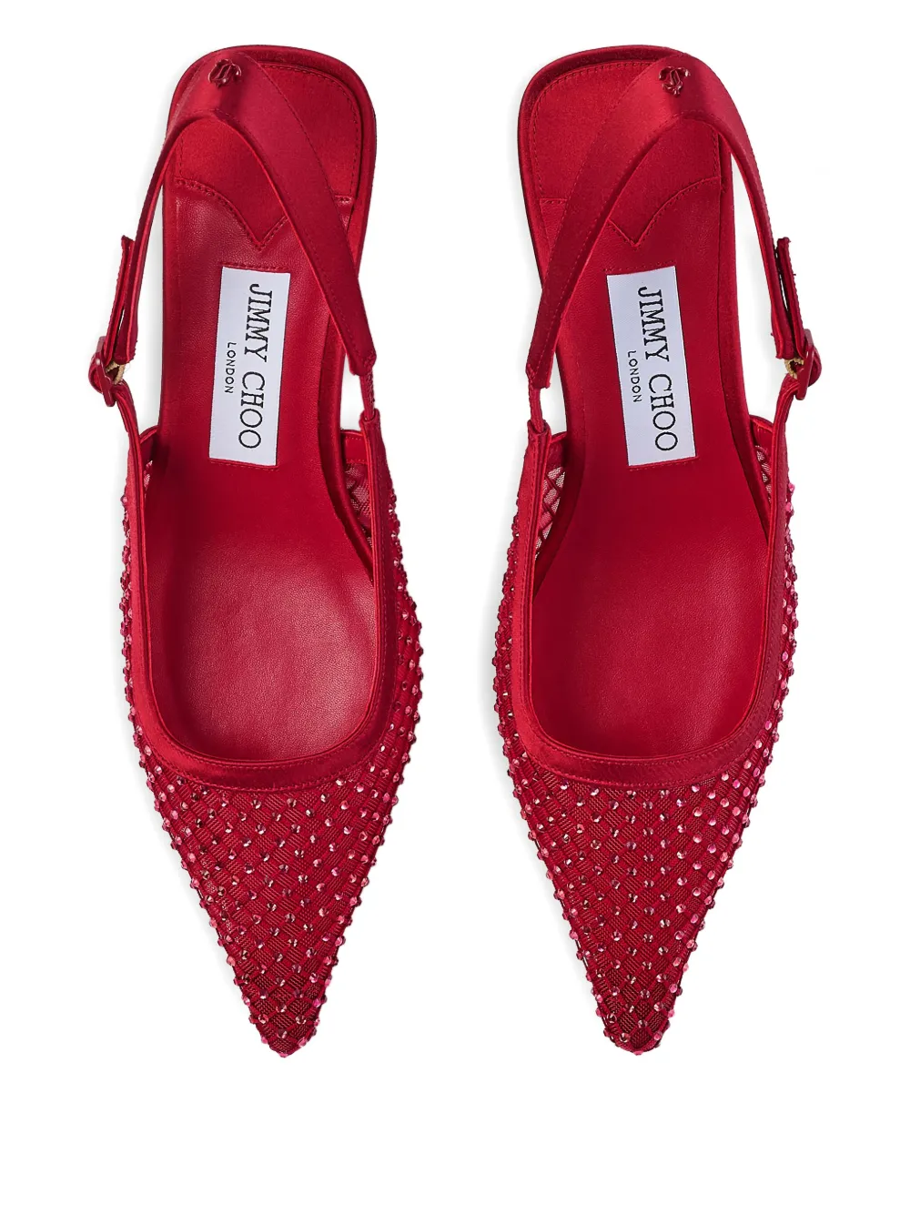Туфли-лодочки Amel на каблуке 50 мм Jimmy Choo, красный — фото 4
