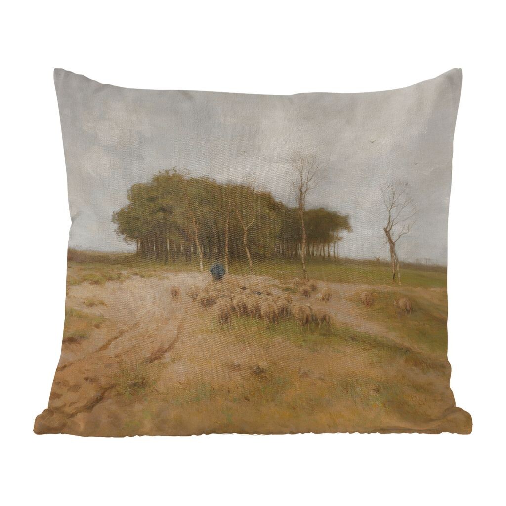 

Декоративная подушка MuchoWow диванная подушка для гостиной декоративная подушка 60x60 см Heide bei Laren - картина Антона Мауве - чехол на подушку - хлопчатобумажная ткань - декоративные чехлы на подушки