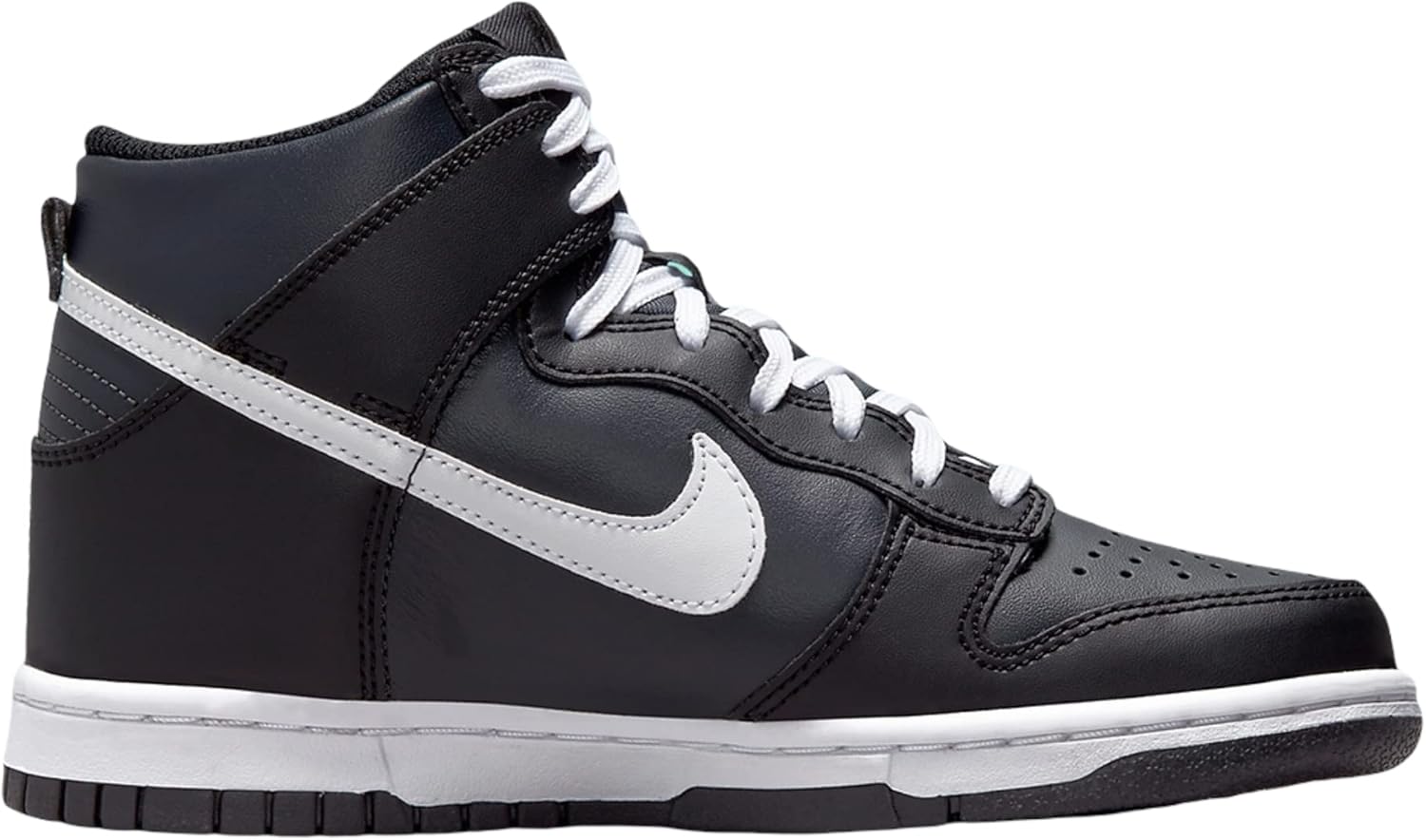 Детские кроссовки Nike Dunk High (Gs) унисекс, белый/черный — фото 2