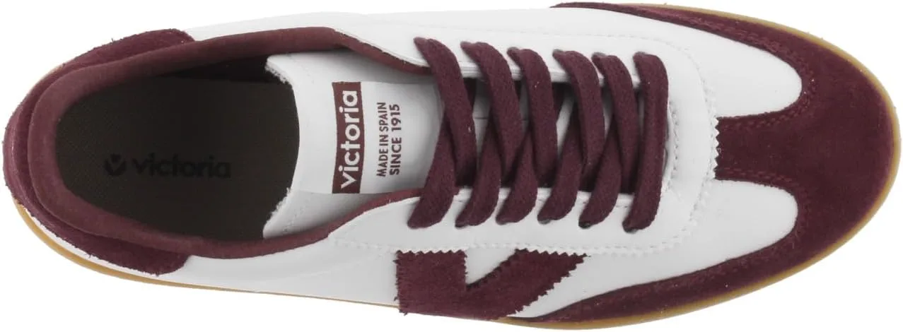 Велокроссовки Victoria Low-Top Unisex Berlin Ciclista, изготовленные из красивой натуральной кожи, в комплекте с шнурками в тон, для взрослых, винно-красны — фото 4