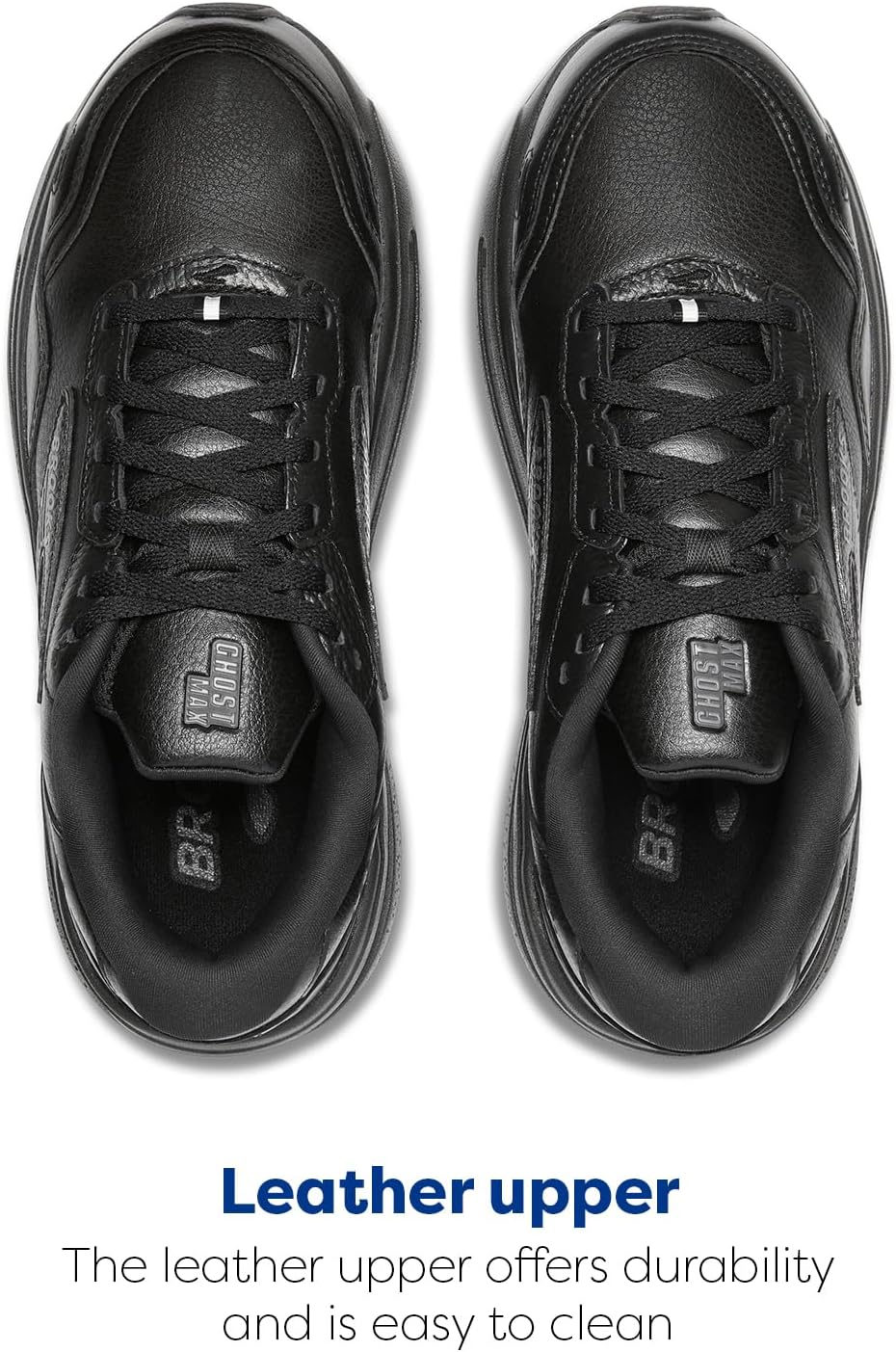 Мужские кроссовки Brooks Ghost Max из замши и кожи нейтральной модели для бега и ходьбы, черный — фото 4