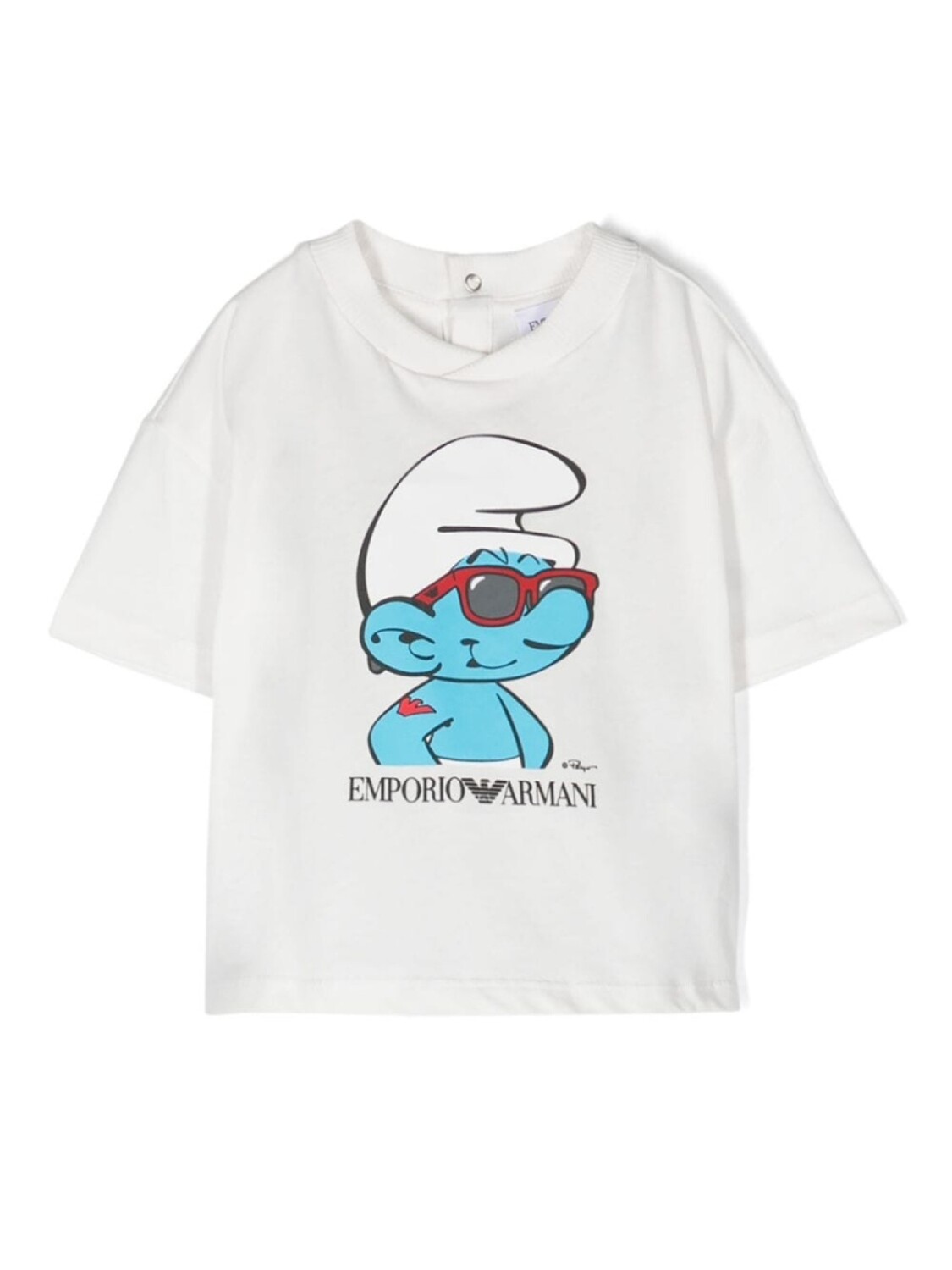 

Emporio Armani футболка из коллаборации с The Smurfs, белый
