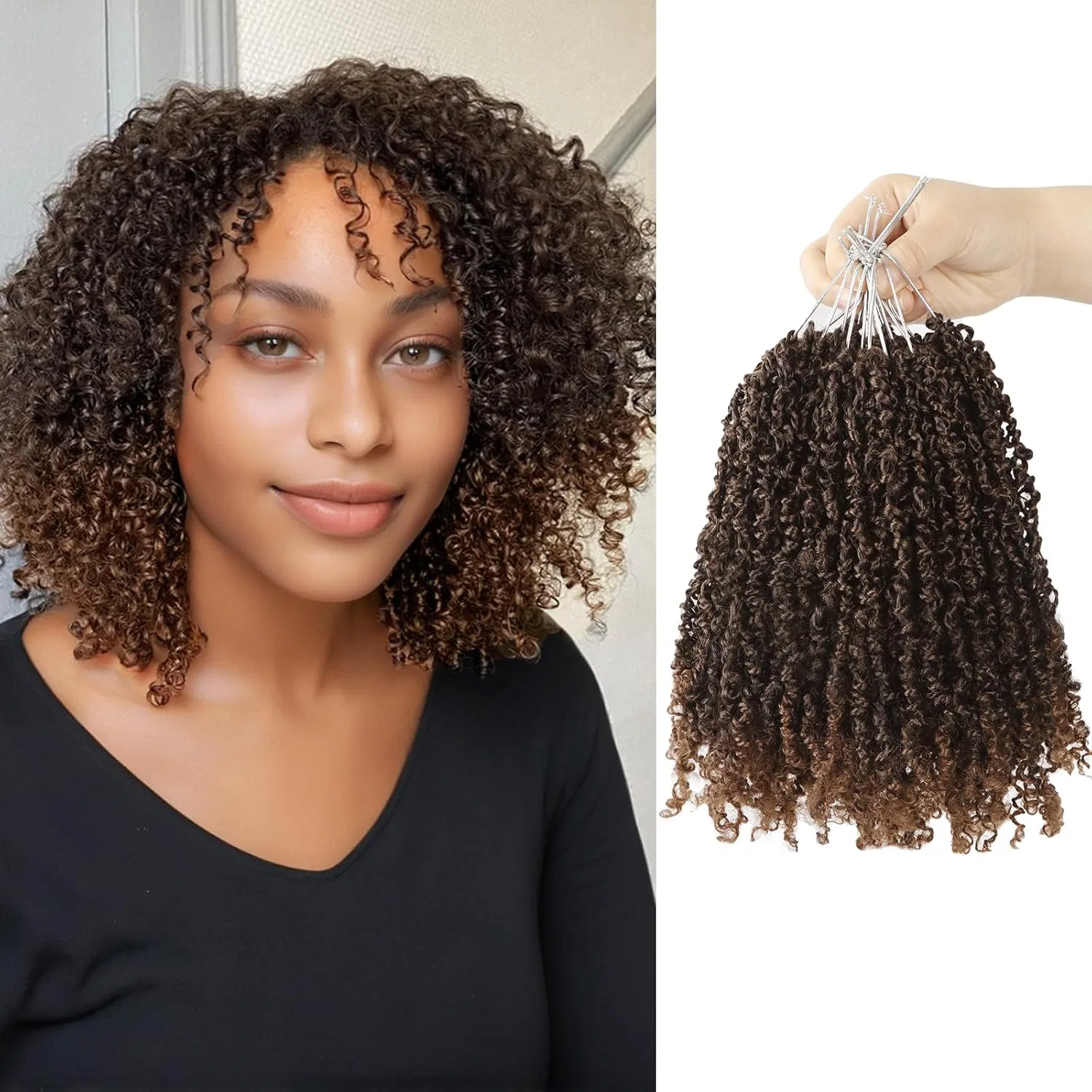 Синтетические волосы для афроплетения «Yanky Curly Crochet Braids» от Yebo Yebo, T30