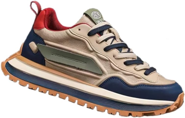 

Мужские модные спортивные повседневные кроссовки с толстой подошвой- удобная и прочная обувь на каждый день Hoalox, хаки