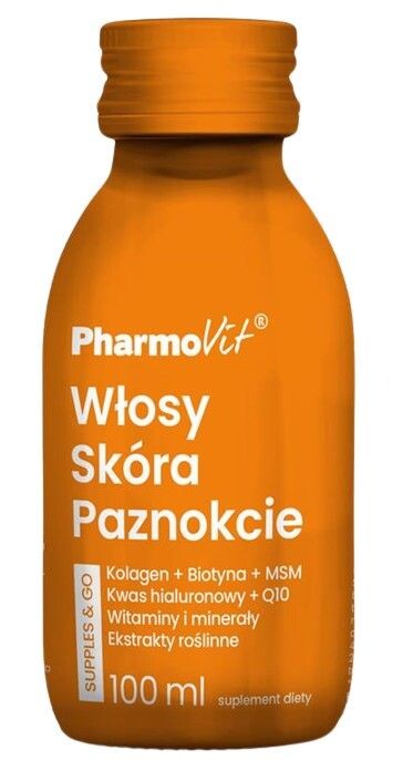 

Подготовка волос, кожи и ногтей Pharmovit Supples & Go Włosy Skóra Paznokcie, 100 мл