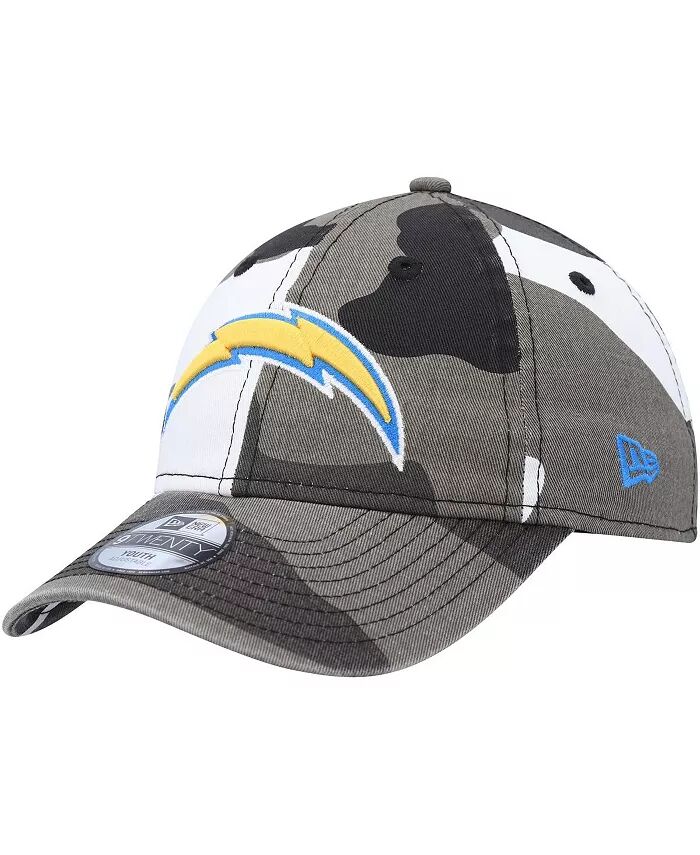 

Регулируемая кепка для больших мальчиков и девочек Los Angeles Chargers 9TWENTY Camo New Era