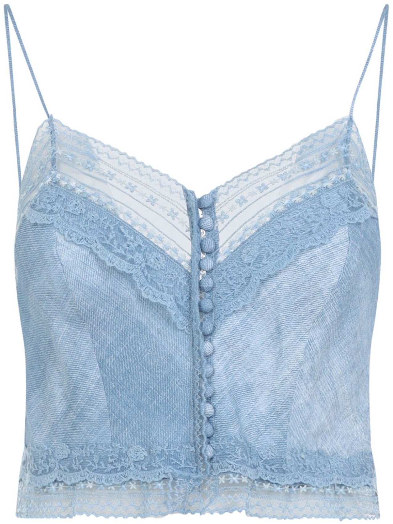 

Ermanno Scervino кружевной топ, синий