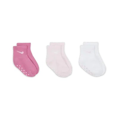 Носки Nike Core Swoosh Toddler Gripper Box Set (3 шт), цвет Pink Foam — фото 2
