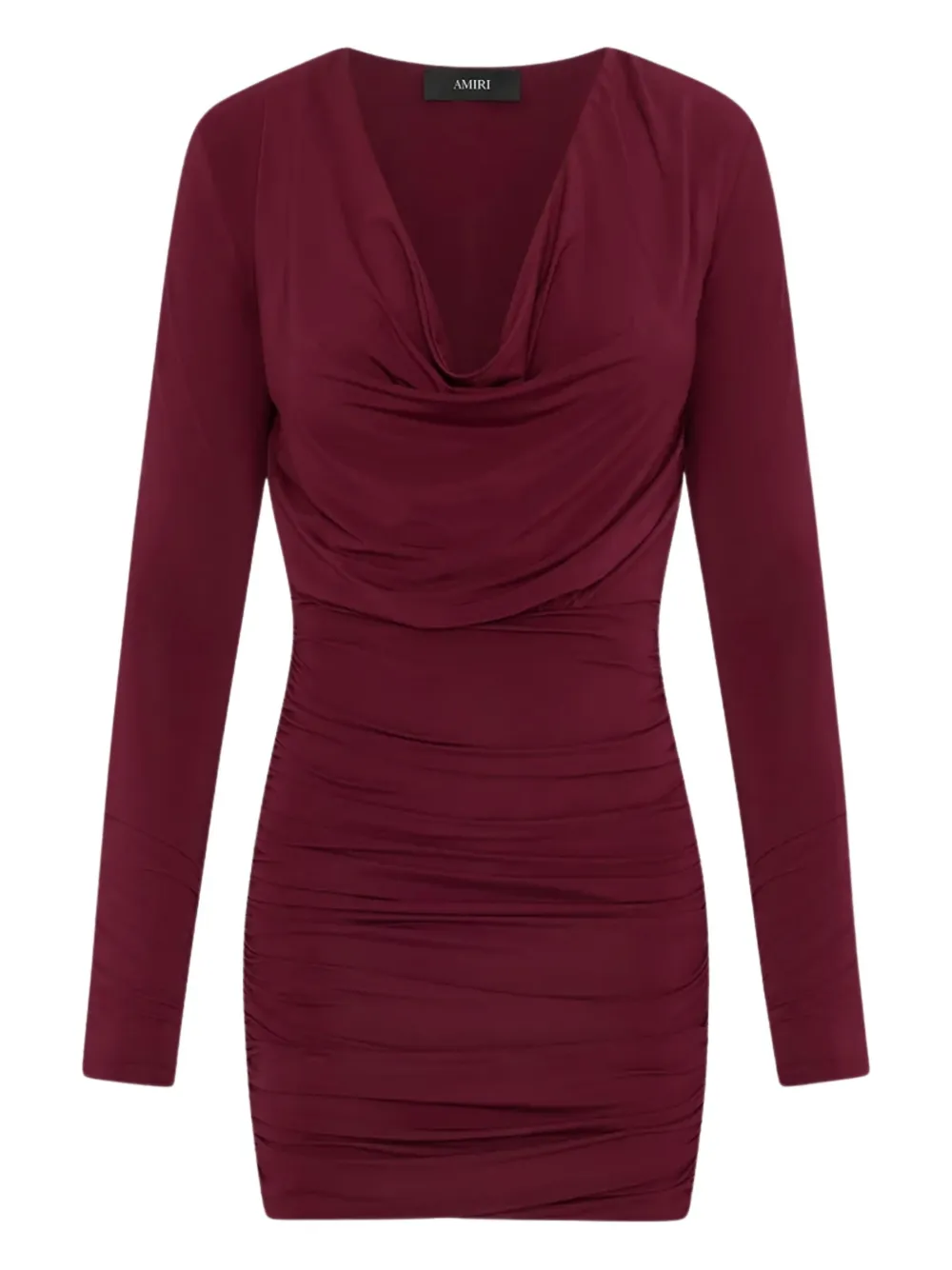 

Платье мини с воротником-хомутом Amiri, красный
