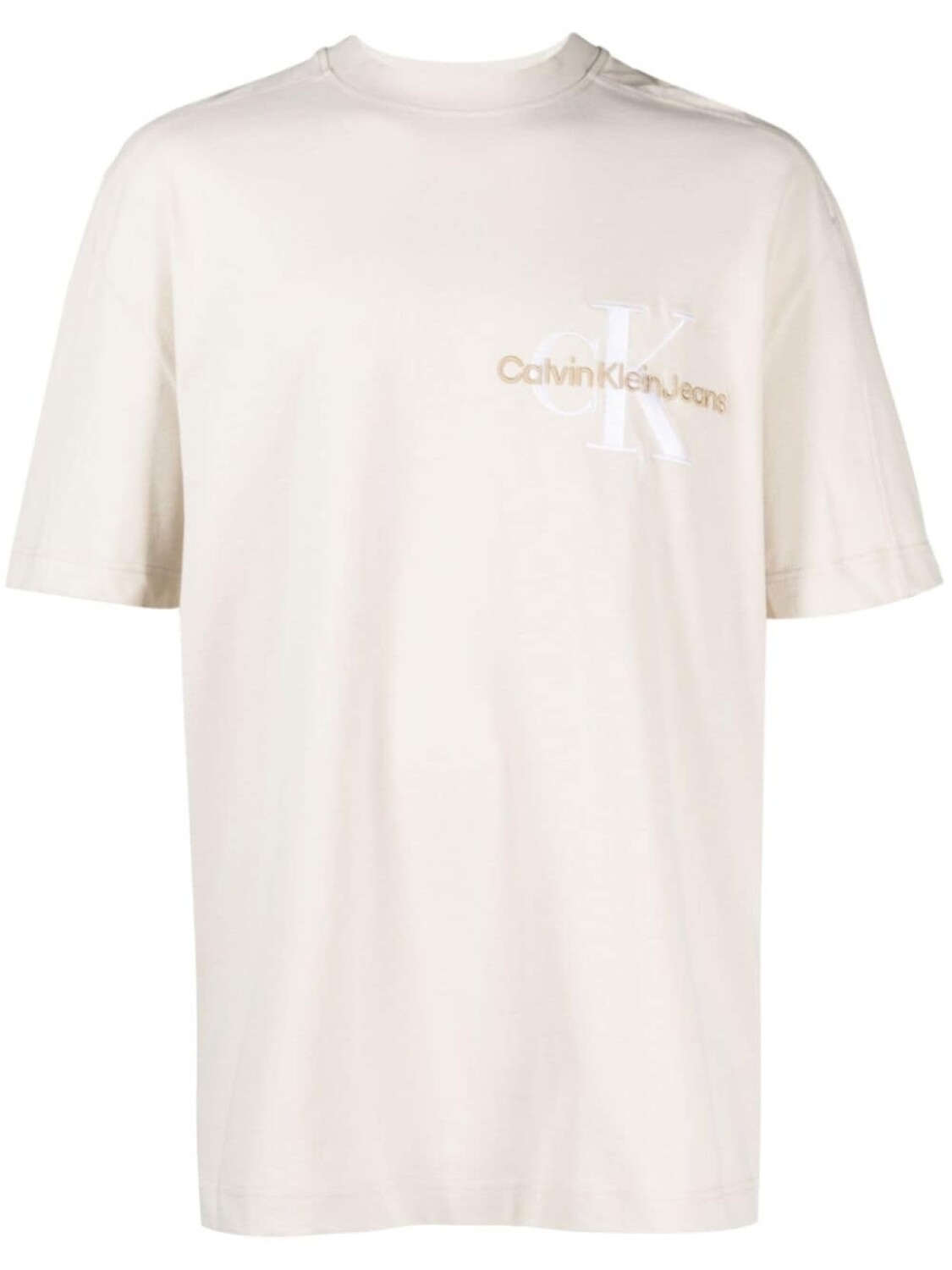 

Calvin Klein Jeans футболка с вышитым логотипом, нейтральный цвет