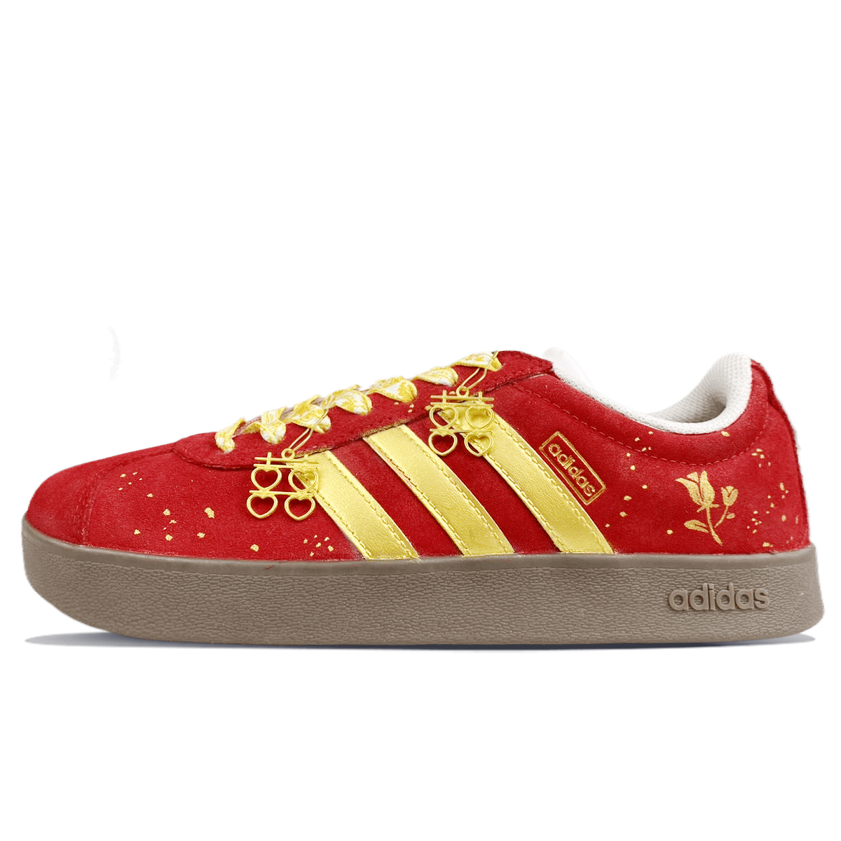 

Adidas Neo VL Court 2.0 противоскользящие износостойкие низкие скейтерские кроссовки унисекс красное золото, цвет Red Gold