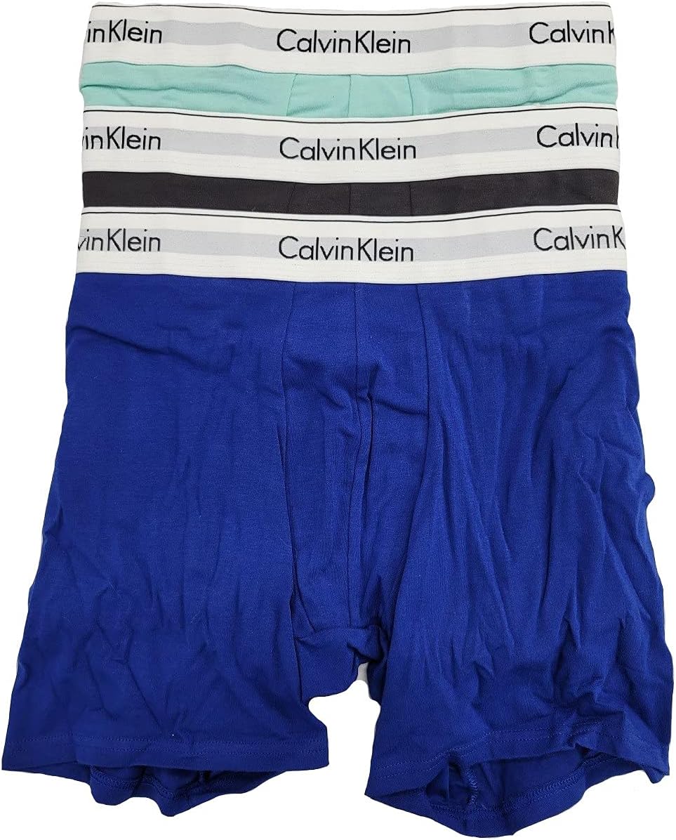 

Комплект из 3 мужских трусов-боксеров Calvin Klein Modern Cotton Stretch - NB2381 (Byron Bay/Phantom/Sailor Jim), Byron Bay/Phantom/Sailor Jim