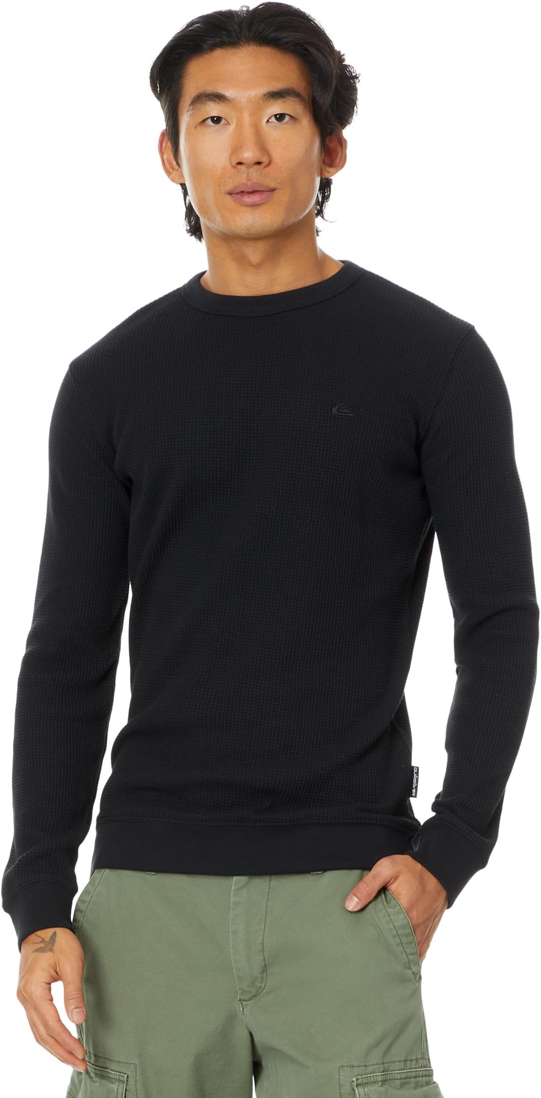 

Толстовка Quiksilver Flanders Waffle Crew Long Sleeve Thermal, черный