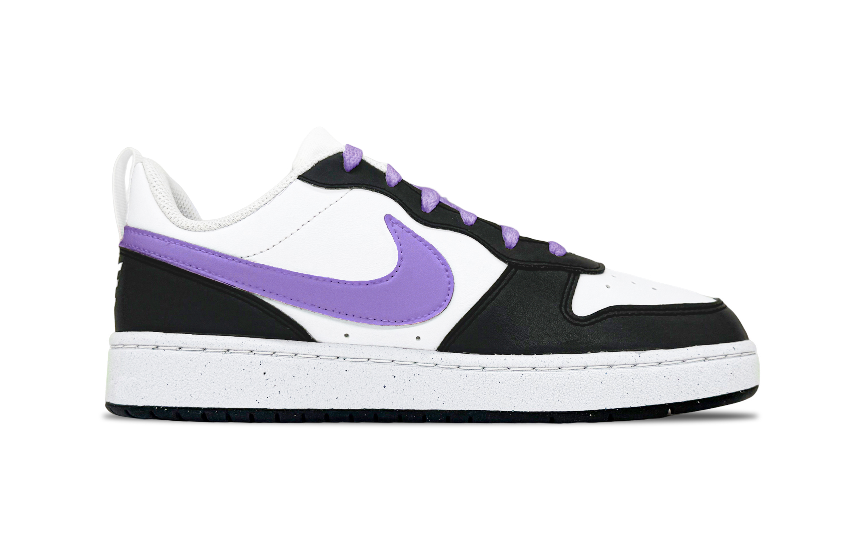 Кроссовки для скейтбординга Court Borough LOW RECRAFT для детей и подростков Nike, черный/фиолетовый — фото 2