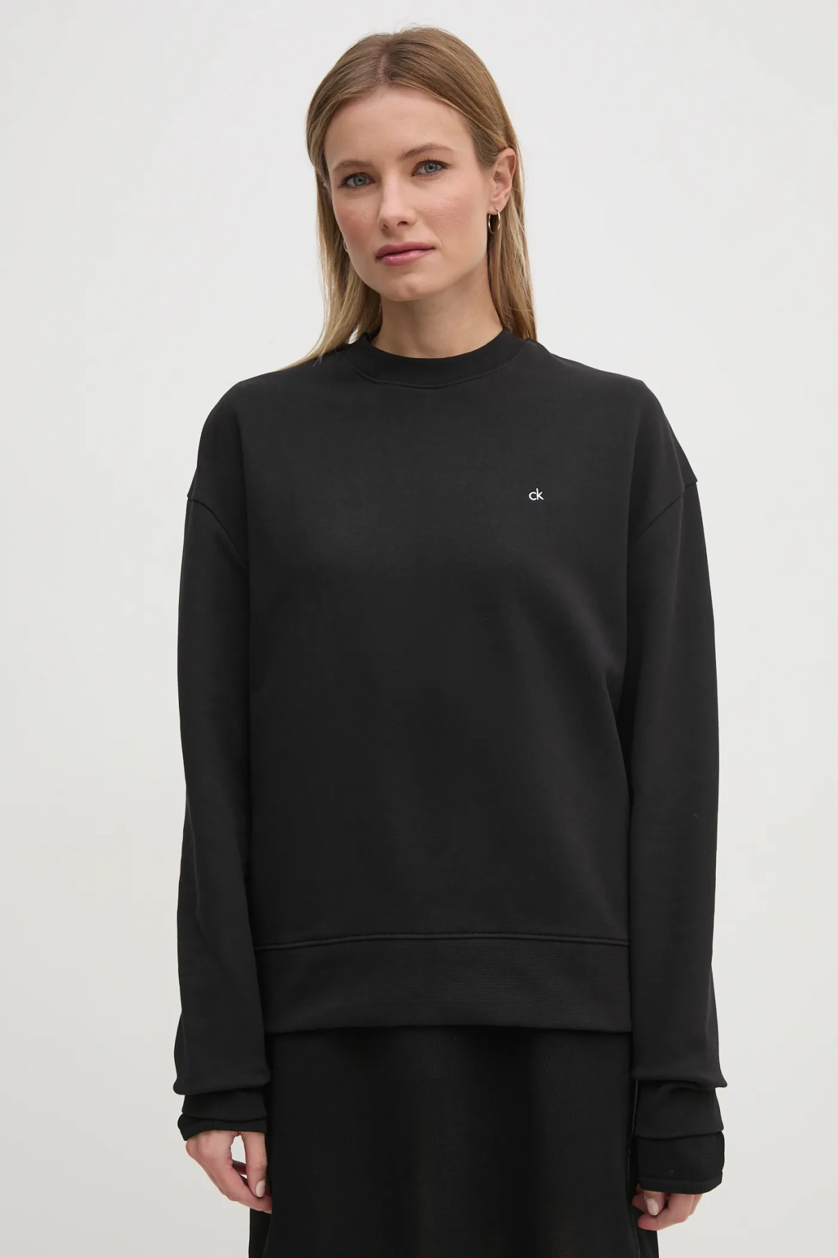 

Хлопковая толстовка Calvin Klein, черный