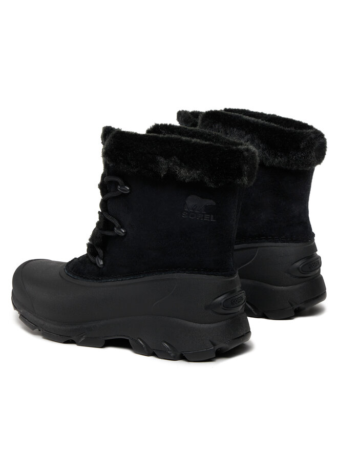Зимние ботинки женские Sorel Snow Angel из синтетической кожи, черный — фото 3