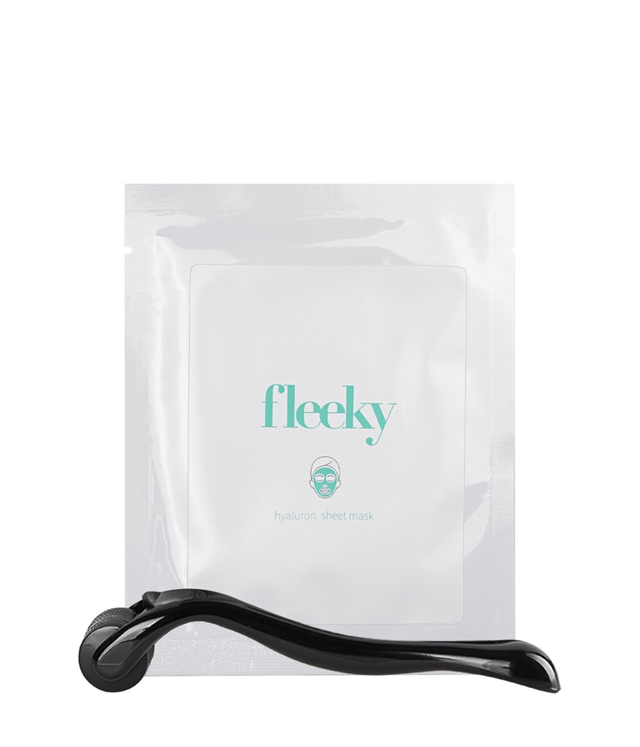 

Набор для ухода за лицом fleeky Hyaluron Sheet Mask + Roller, 1 шт.