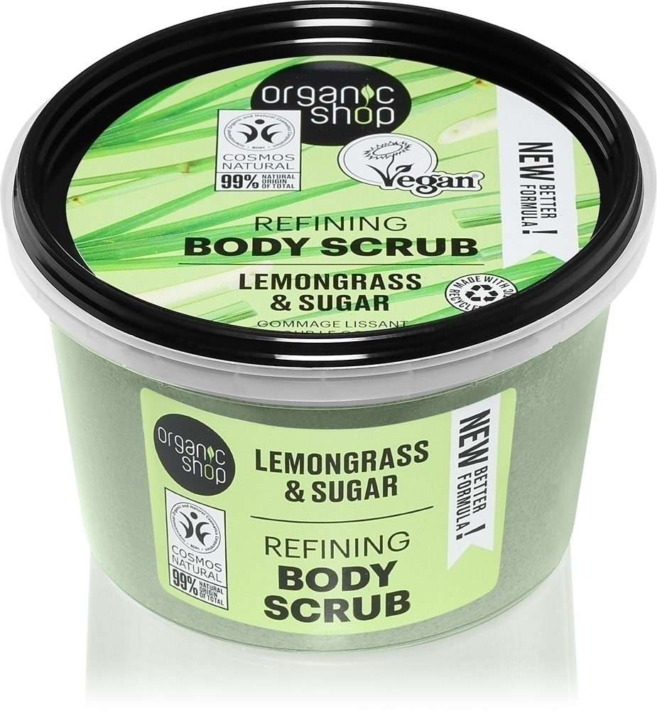 

Нежный скраб для тела с лемонграссом и сахаром Organic Shop, 250 мл