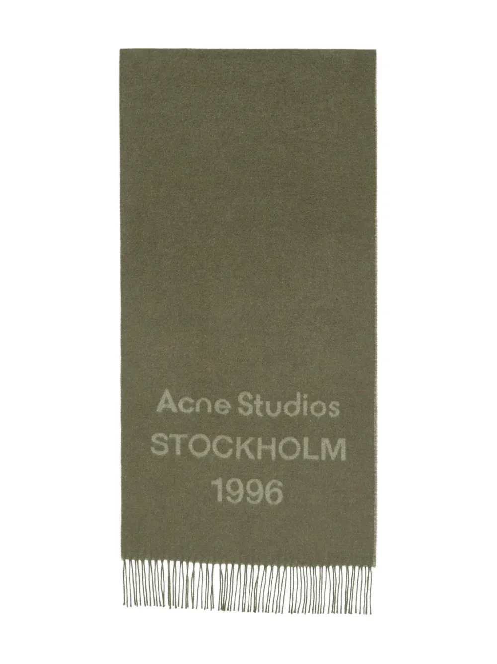 

Шерстяной шарф с логотипом Acne Studios, зеленый
