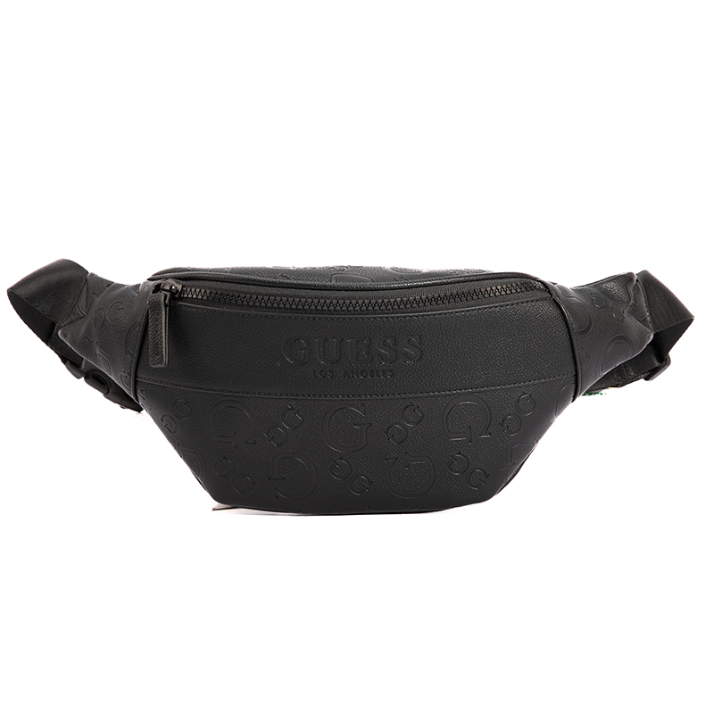 

GUESS Синтетическая кожаная поясная сумка через плечо с одним ремнём, Black