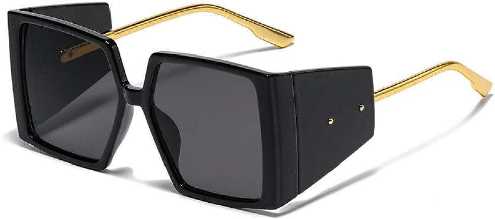 

Винтажные квадратные солнцезащитные очки в стиле панк для женщин, большие солнцезащитные очки в стиле стимпанк для мужчин, ретро-очки с защитой от УФ-излучения UV400 MTZJH, One Color