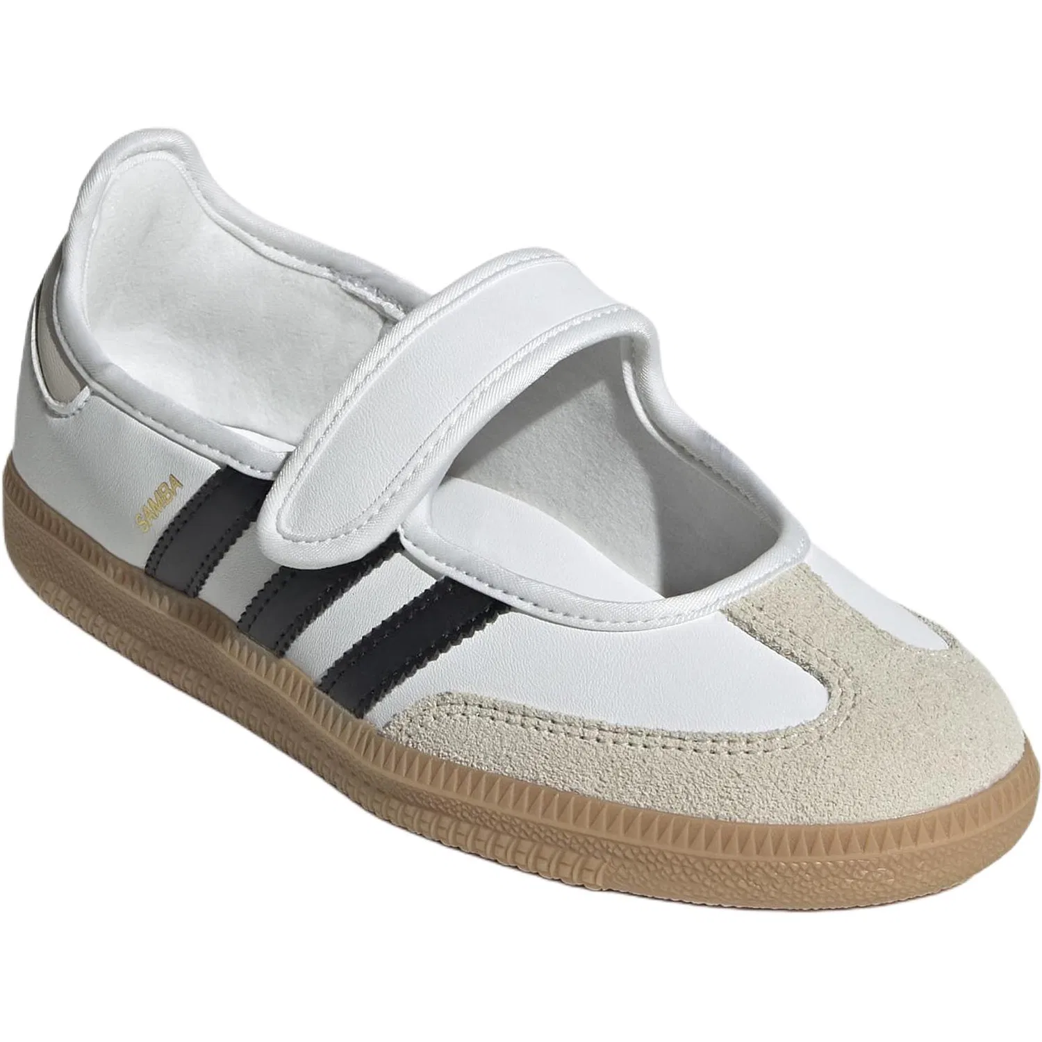 Кроссовки детские Adidas Originals Samba Jane бело-черные — фото 4