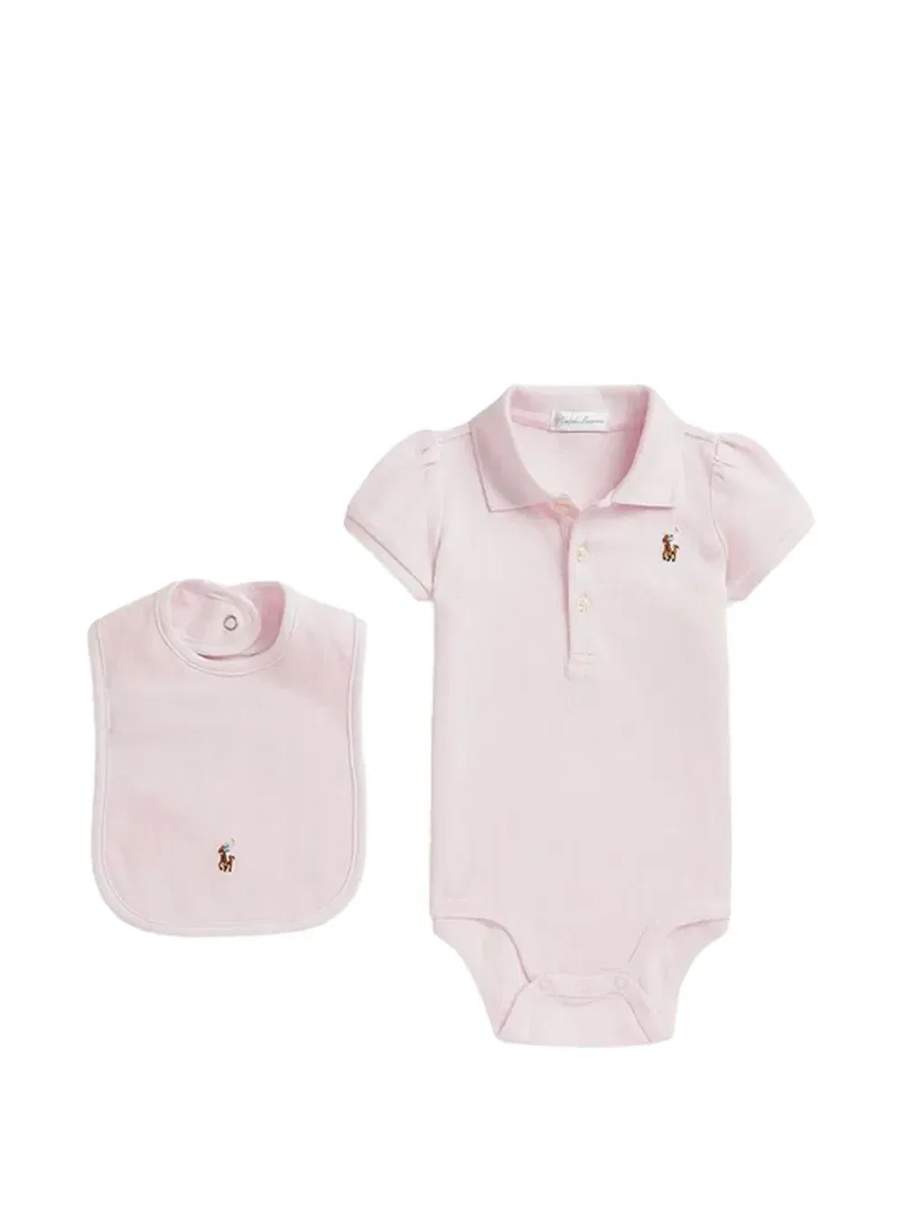 Комплект человечков с логотипом Polo Ralph Lauren Kids, розовый