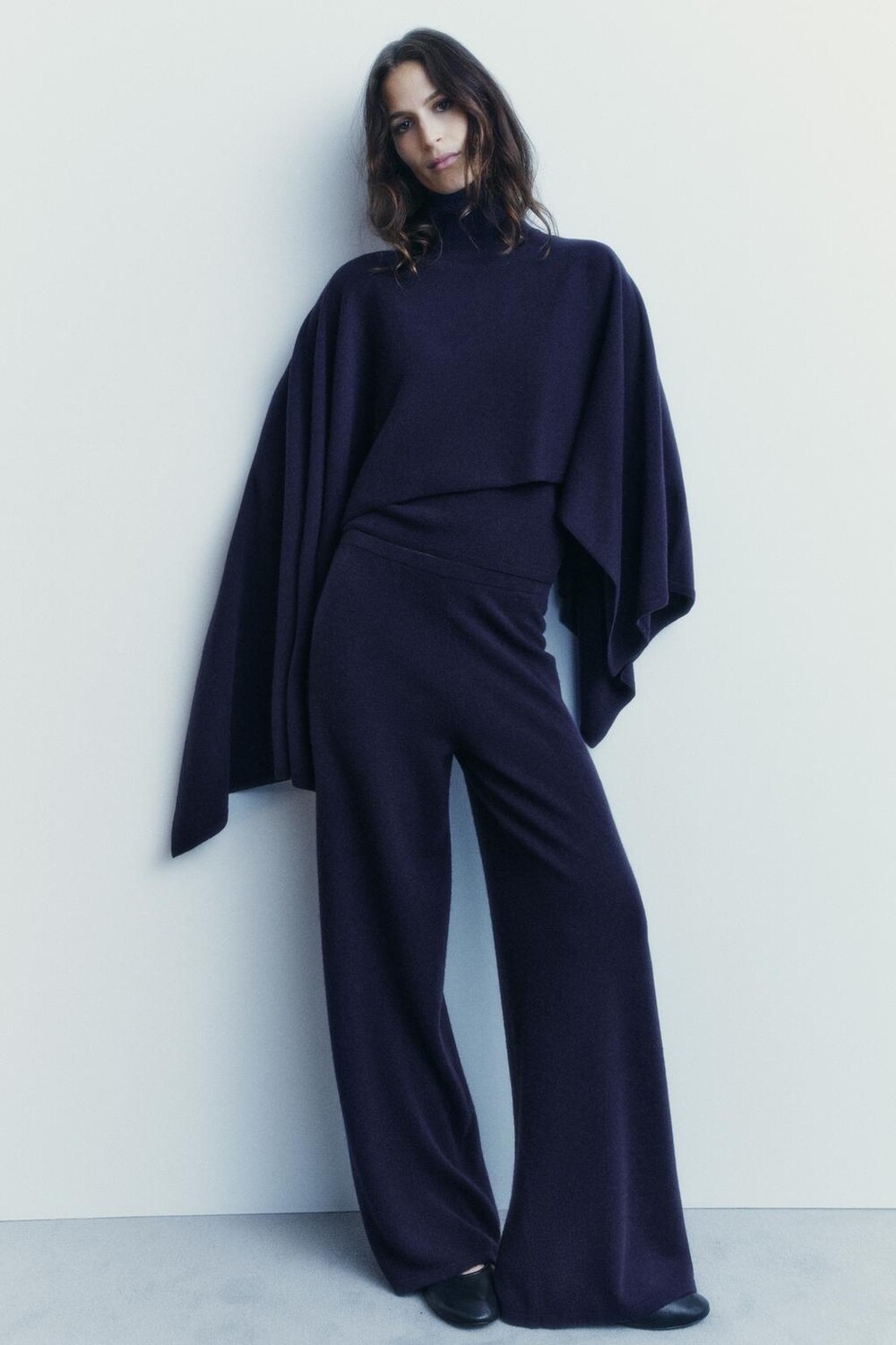 

Шерстяные брюки ZARA, синий