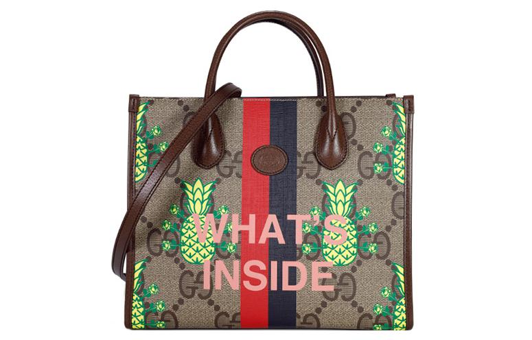 

Кожаная сумка через плечо на одно плечо Trumpets Женская Мультиколор GUCCI