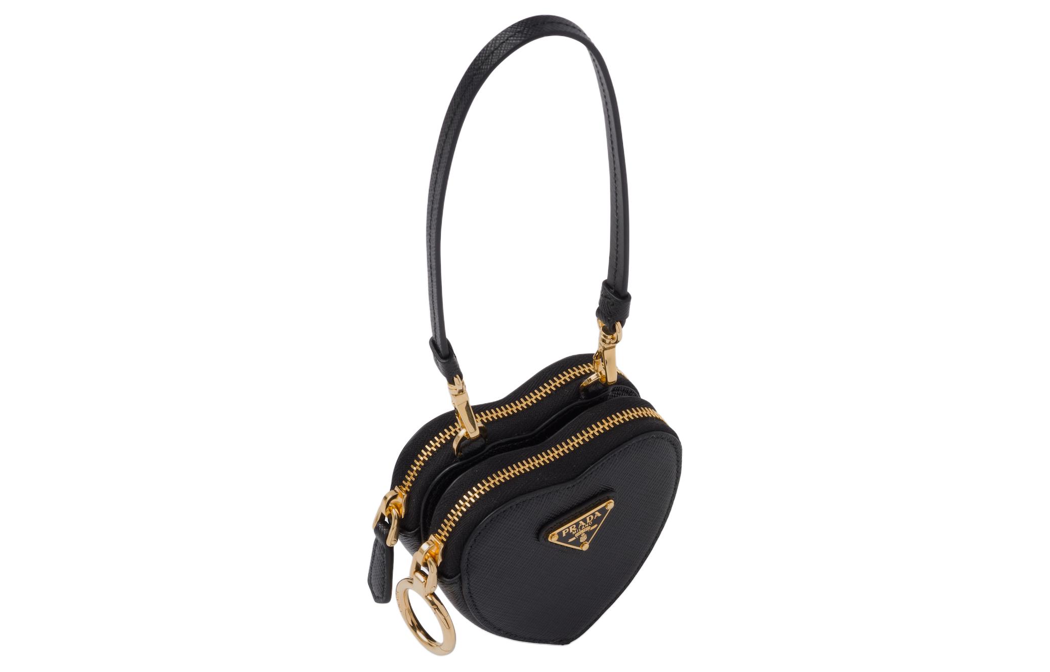 

PRADA Мини-клатч из кожи Saffiano для женщин, черный