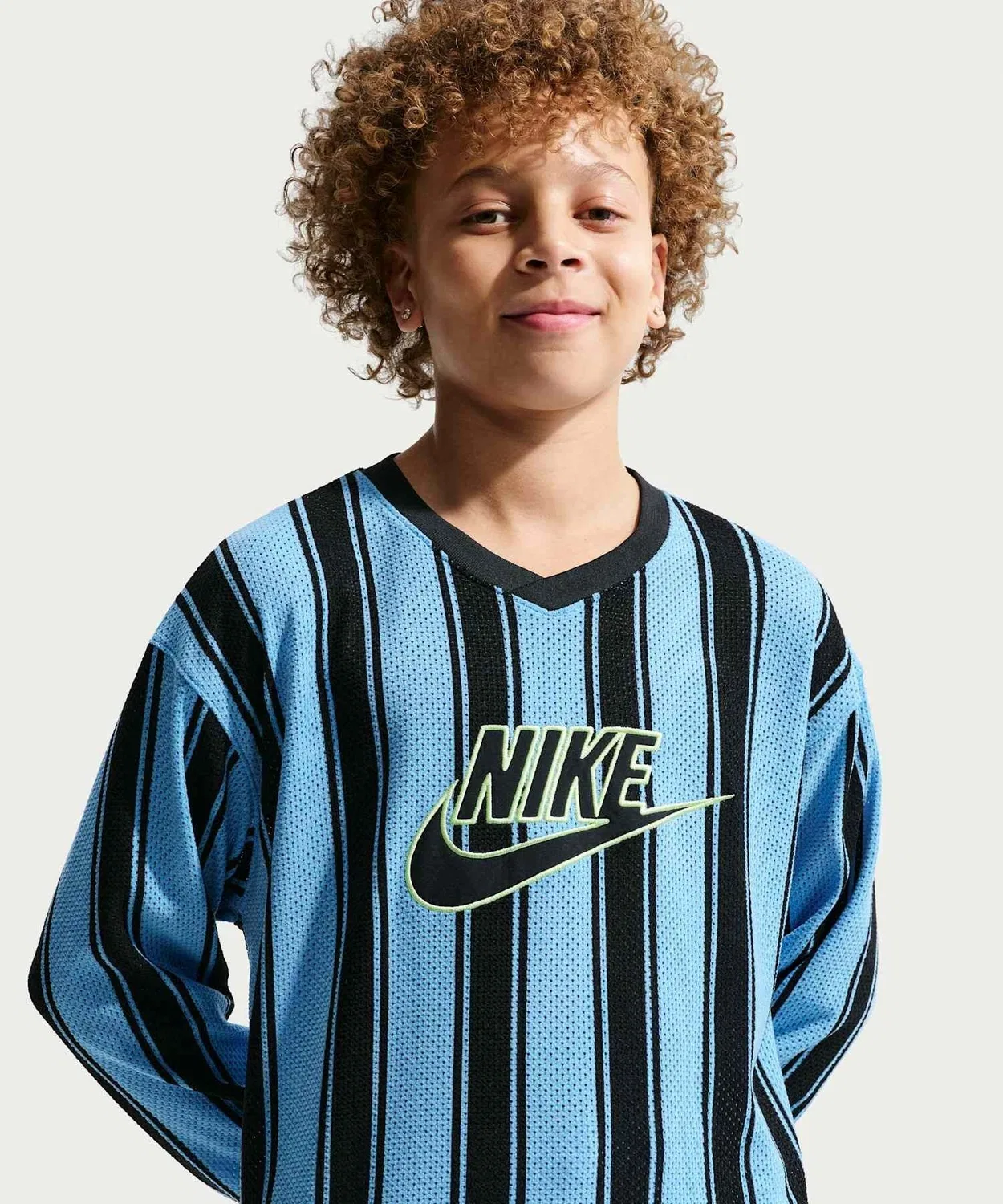 Джерси Nike Sportswear Collection для детей, длинный рукав, mesh, синий — фото 3