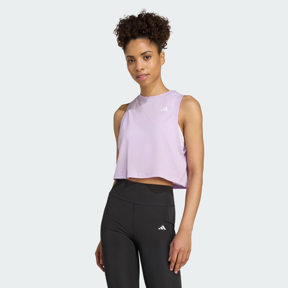

Спортивный топ Adidas Train Essentials Boxy Workout Tank Top, цвет Powder Plum