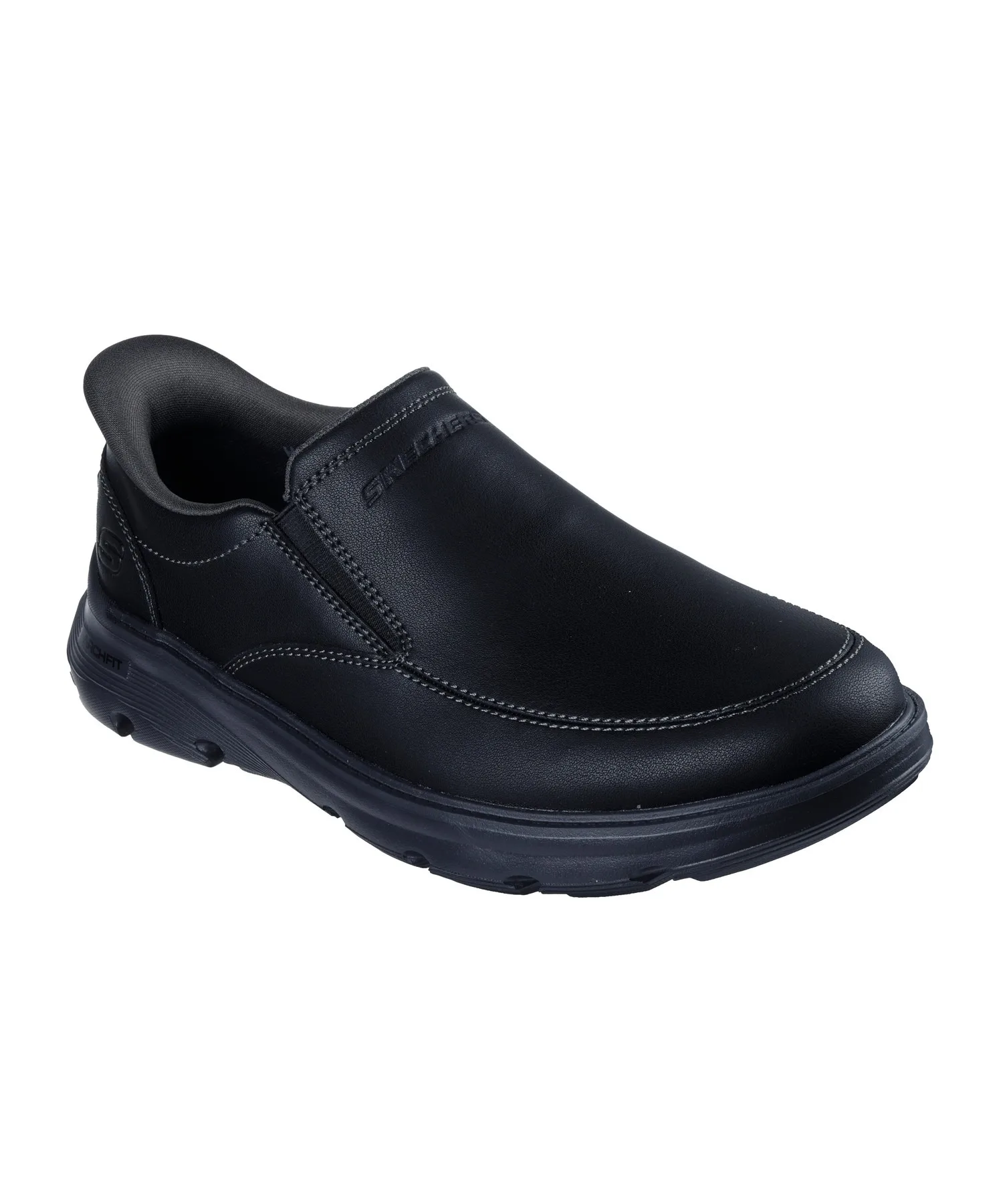 Мужские туфли без шнуровки из натуральной кожи Hands Free Slip-ins Arch Fit Galza-Umar SKECHERS черные