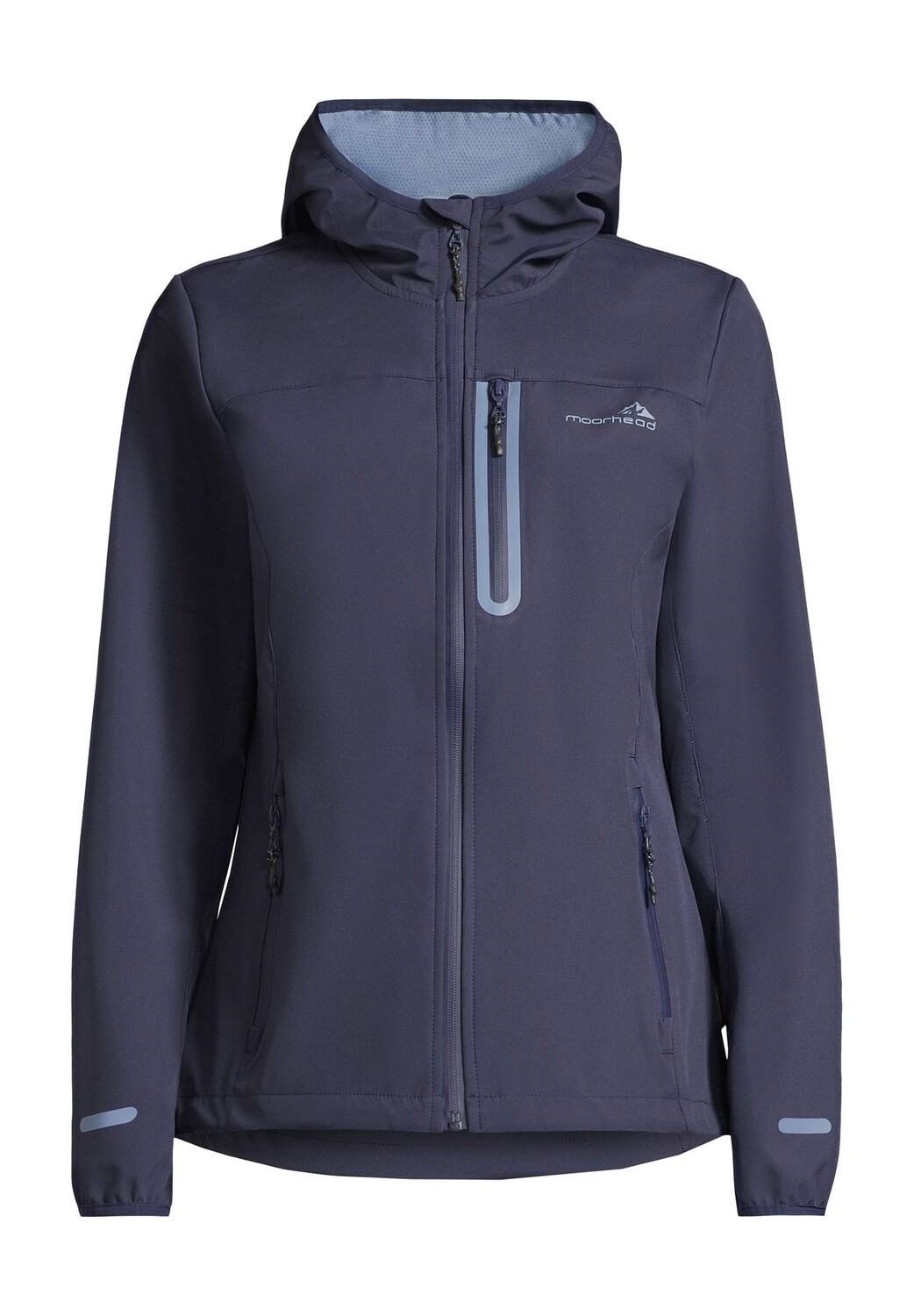

Куртка Softshell, дышащая, с капюшоном, женская moorhead, цвет Black Iris