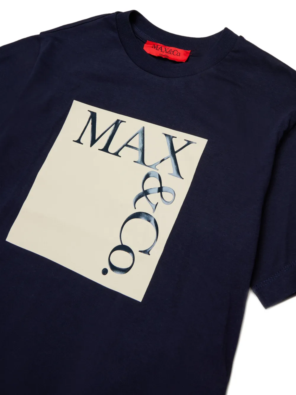 Футболка Icona с короткими рукавами и круглым вырезом Max&Co. Kids, синий — фото 3