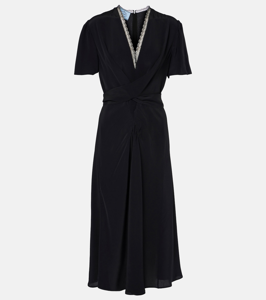 

Платье миди из джерси Prada, Nero