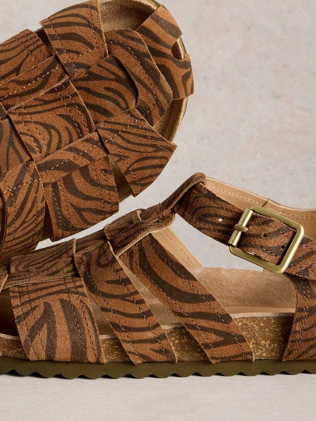 Хетти замшевые сандалии Fisherman с ортопедической стелькой White Stuff, Brown/Multi — фото 3