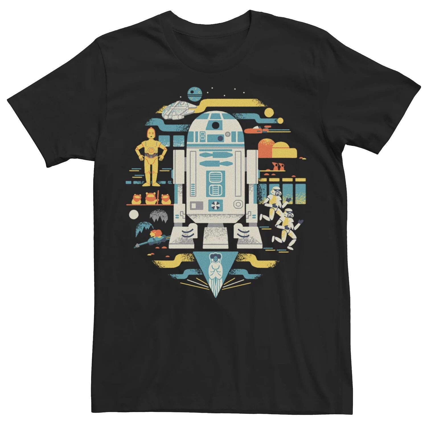 

Мужская футболка с коллажем в стиле поп-арт Star Wars
