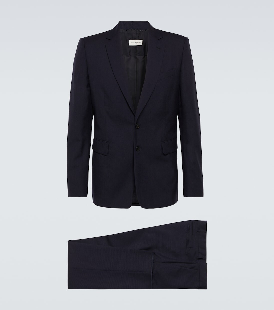 

Однобортный костюм из шерсти Dries Van Noten, синий
